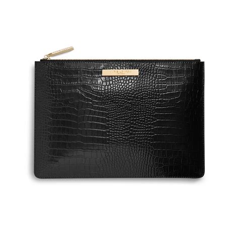 celine faux faux croc luxe clutch black|celine triomphe bag.